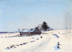 Snow-covered Landscape With A Farm Snow-covered Landscape With A Farm