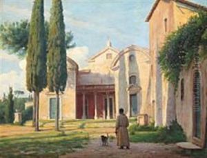 A Friar Outside Capella St. Cesilia, Roma