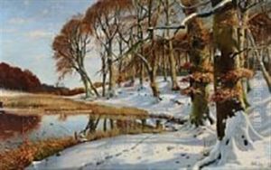 A Spring Day Near A Forest Lake by Sigvard Hansen