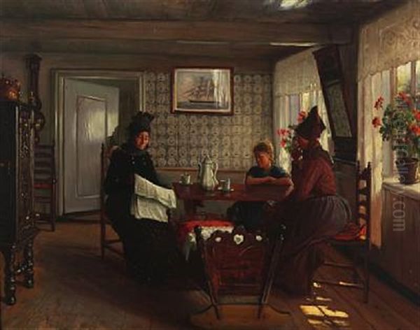 Skibsefterretninger. Interior Fra En Fanostue I Sonderhoe - view 1