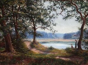 Summer Day With Two Women At A Forest Glade Summer Day With Two Women At A Forest Glade