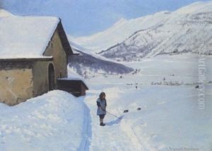 Winter In Engadin (?) by Sigvard Hansen