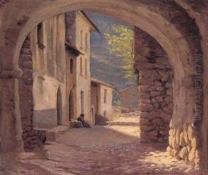 Parti Fra Gorbio, En Lille Sydfransk Bjerglandsby by Sigvard Hansen