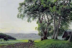 Parti Fra Mols Bjerge Ved Solnedgangstide by Sigvard Hansen