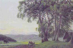 Parti Fra Mols Bjerge, Ved Solnedgangstide by Sigvard Hansen