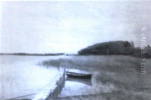 S+bred Med Jolle Ved En Badebro - view 1