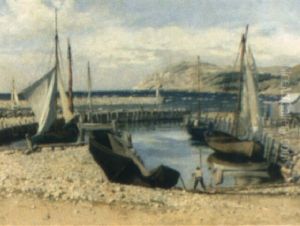 Hamnen I M"lle (parti Fra Kullen) by Sigvard Hansen