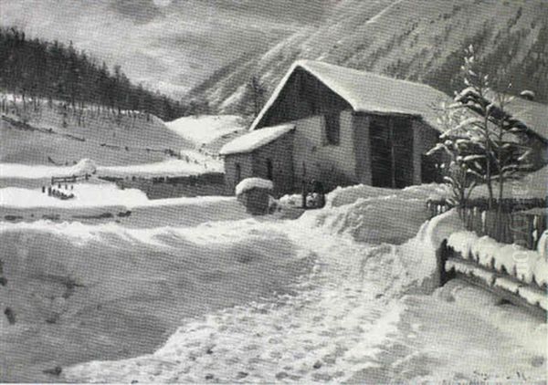 Schweizisk Vinterlandskab - view 1