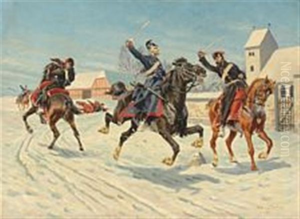 The Dragoon Niels Kjeldsen In Battle - view 1