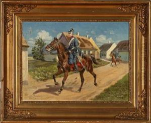 Two Dragoons On Horseback