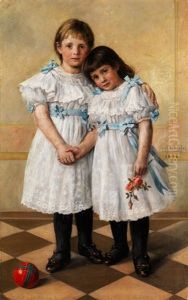 Doppelbildnis Zweier Kleiner Madchen