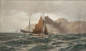 By The Coastline by Nils Severin Lynge Hansteen
