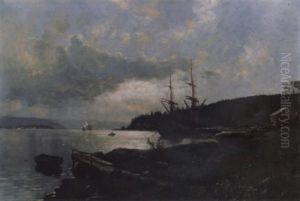 Landskap Fra Oslofjorden by Nils Severin Lynge Hansteen