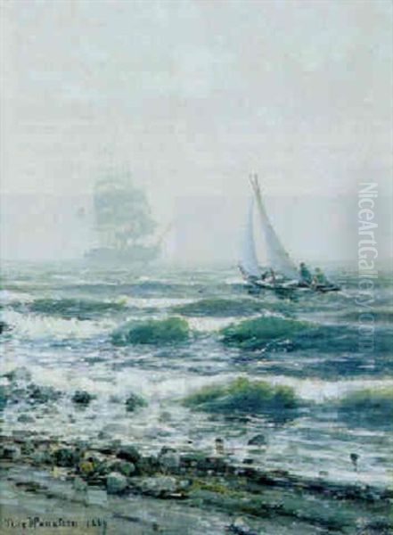 Marine Med Sejlskibe, Kristiania Fjord - view 1