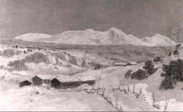 Vinterlandskab Fra Tydalsfjeldene - view 1