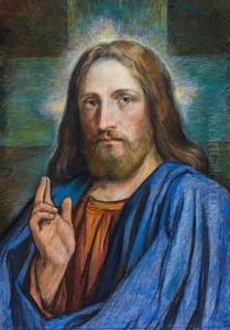 Christusbuste Mit Segnendem Gestus