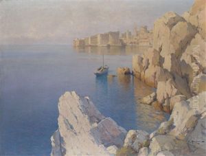 A Cove In Dubrovnik by Alexei Vasilievitch Hanzen