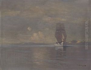 Harbour Near Dubrovnik And Sailing Boat by Alexei Vasilievitch Hanzen