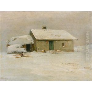 Winterlandschaft Mit Haus by Alexei Vasilievitch Hanzen