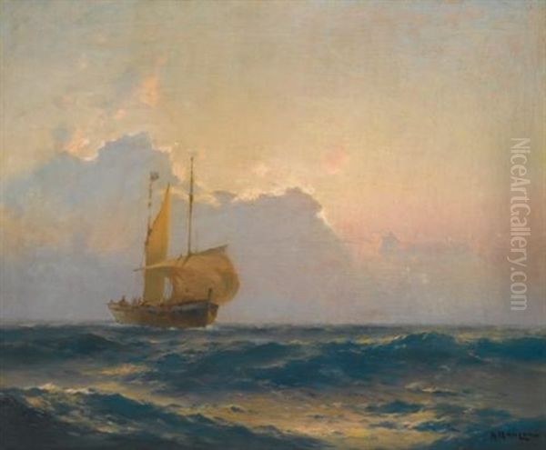 Ship At Dusk - view 1
