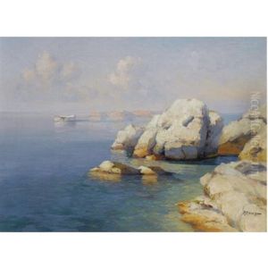 Rocky Shore by Alexei Vasilievitch Hanzen