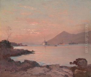 Sunset On The Coast by Alexei Vasilievitch Hanzen