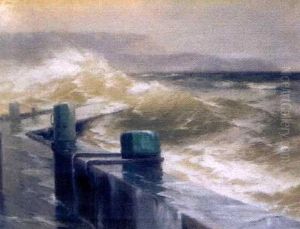 La Tempete Sur La Mer D'azov by Alexei Vasilievitch Hanzen