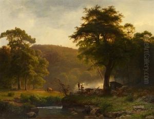 Waldlandschaft Mit Kohlern