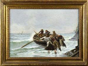 Off To Sea (bretagne) by Georges Jean Marie Haquette