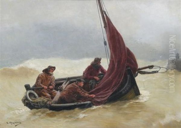 Fisherman Heading Out To Sea - view 1