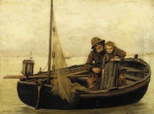 Mending The Net by Georges Jean Marie Haquette