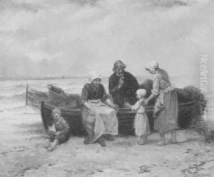 Fisherfolk Resting By Their Boat Fisherfolk Resting By Their Boat