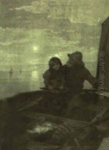 Fisherman And His Son by Georges Jean Marie Haquette