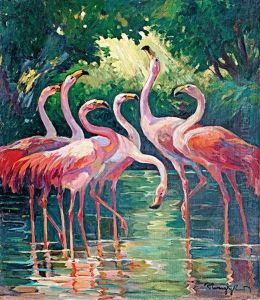 Flamingos by Jenoe Haranghy