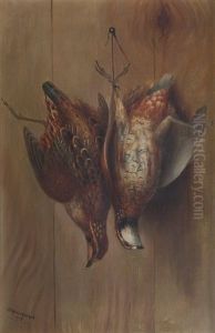 Hanging Bobwhite Quail by Gerard Rutgers Hardenbergh