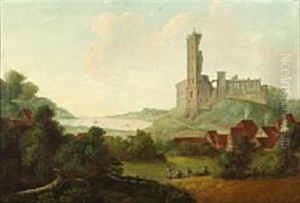Study For View Of The Ruins Of Koldinghus Castle by Hans Harder