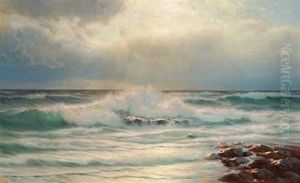 Breakers At Sunset by Johannes Harders