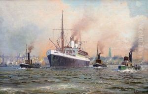 Hamburger Hafen-impression Mit Dampfern, Schleppern Und Fahren
