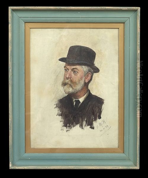 Portrait Of A Man In A Bowler Hat, Possibly Andrew Carnegie - view 1