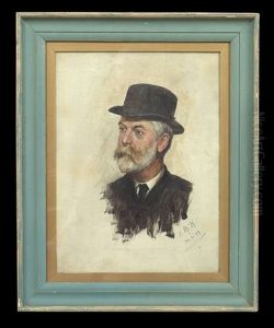 Portrait Of A Man In A Bowler Hat, Possibly Andrew Carnegie