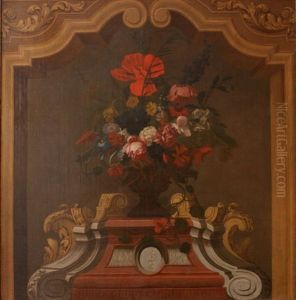 Vase De Fleurs Sur Un Piedestal