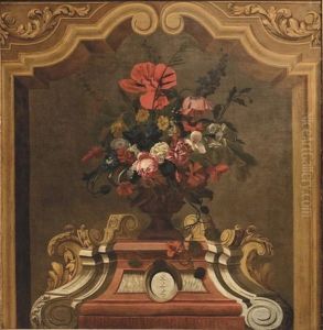 Vase De Fleurs Sur Un Piedestal