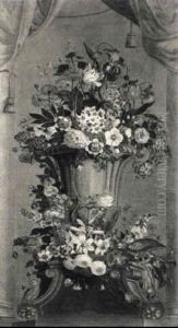 A Still Life Of Irises, Poppies, Daisies, Narcisse, Roses And Other Flowers by Pieter Hardime