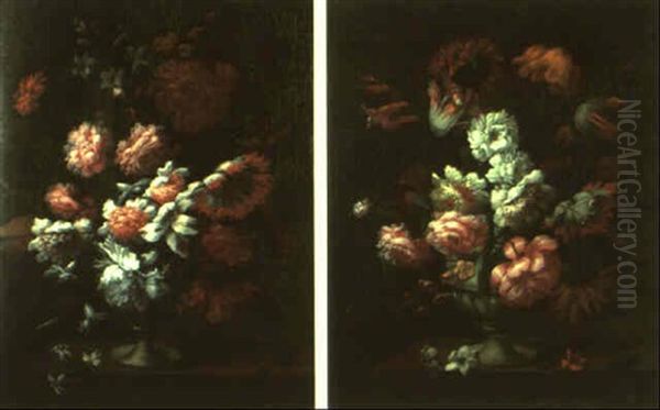 Still Lifes With Flowers In Urns - view 1