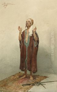 Orientale Im Gebet by Enea Ballarini