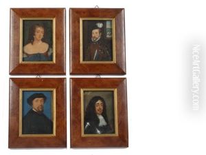 Four Portraits Of Historical Figures Including Sir William Stanley Kg (c.1435-1495) (+ 3 Others; 4 Works) by George Perfect Harding