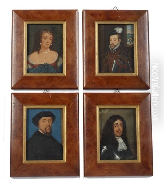 Four Portraits Of Historical Figures Including Sir William Stanley Kg (c.1435-1495) (4 Works) - view 1