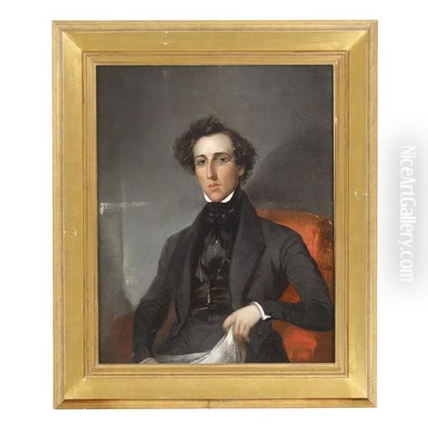 Portrait Of A Seated Gentleman Wearing Spectacles - view 1