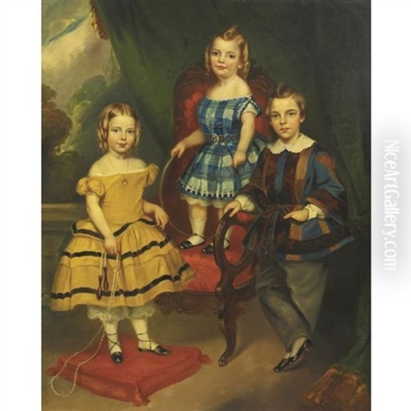 Portrait Of Three Children - view 1