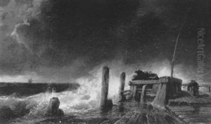 Auf Der Alten Liebe, Bei Cuxhaven by Hermann Rudolf Hardorff the Younger